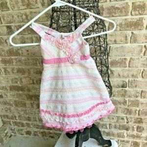 Youngland Girls Sundress 24 months Pink Ruffled